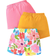 Shein 3pcs/Set Baby Girls' Romantic Floral Printed Top And Pure Colored Shorts