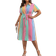 Shein Plus Summer Casual Striped Button Up Shirt Dress