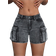 Shein Einfache Denim Shorts Einfarbig für den täglichen Gebrauch von Frauen