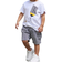 Shein pcs Young Boy Preppy Embroidered Pencil Pattern And Striped Shorts Casual AllMatch Outfits Suitable For Summer School And Daily Wear