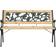 vidaXL with Rose Patterned Backrest 116 cm Wood Garden Bench