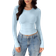 Shein Elegant Versatile Womens Summer Solid Color Slim Fit Long Sleeve Round Neck TShirt