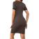 Shein Maternity Striped Round Neck Short Sleeve Fitted Casual Dress Summer
