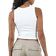 Shein Damen Schmale Passform Blumengedrucktes Tanktop mit Rundhalsausschnitt für den Sommer
