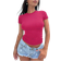 Shein Womens Summer Solid Color Round Neck Short Sleeve Casual TShirt