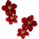 Shein 1pair Floral Dangle Earrings For Women, European And American Personality Style, Double-Layered Flowers, Simple And Sweet Earrings Valentines,Mom,Mother,Mother's Day,Gift