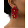 Shein 1pair Floral Dangle Earrings For Women, European And American Personality Style, Double-Layered Flowers, Simple And Sweet Earrings Valentines,Mom,Mother,Mother's Day,Gift