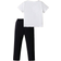 Shein Young Girls Valentines Day Cartoon Character Pattern Printed Short Sleeve TShirt Long Pants Set Suitable For Autumn