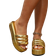 Shein Womens High Heel Platform Gold Sandals Gold Slippers Ladies Water Platform Slippers Holiday Leisure Womens Shoes Womens Gold Sandals