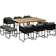 OutSunny Rattan Set Patio Dining Set, 1 Table incl. 6 Chairs