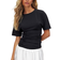 NA-KD Short Sleeved Jersey Top - Black