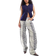 Bershka Petite Balloon Jeans - Snakeskin Print/Multi