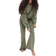 H&M Flared Joggers - Khaki Green