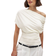 NA-KD Soft Line Draped Top - Off White