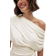 NA-KD Soft Line Draped Top - Off White