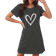 Shein Heart Print Casual Round Neck Short Sleeve Nightgown