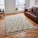 Roseland Furniture Edie Boho Moroccan Diamond Shaggy Beige 160x230cm