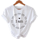 Shein Crew Neck Short Sleeve Letter Print T-Shirt - Casual