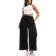 ASOS DESIGN Svarta, plisserade culotte-byxor med vida ben-Svart/a