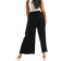 ASOS DESIGN Svarta, plisserade culotte-byxor med vida ben-Svart/a