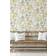 Fresco Watercolour Leaves Ochre Wallpaper