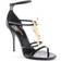 Saint Laurent Cassandra YSL Medallion Stiletto Sandals NERO 11B