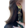 Shein pair Green Butterfly Pendant Pearl Tassel Earrings Perfect For Summer Outfits