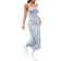 Shein Summer Fashion Floral Allover Print Slit Cami Dress