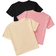 Shein Tween Girl Casual Simple Cartoon Printed TShirt pcsSet Black Pink Apricot Suitable For Summer