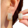 Shein Pair Fashion Cubic Zirconia Hoop Earrings For Women For Wedding Anniversary Engagement Party Jewelry Valentine's Day Gift