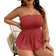 Shein Solid Color Simple Daily Womens Plus Tube Top