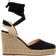 Schuh venus ankle tie wedge sandals in black Black EU 39