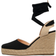 Schuh venus ankle tie wedge sandals in black Black EU 39