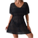 Shein Womens Solid Color Drawstring Waist Hollow Out SeeThrough CoverUp Dress Ideal For Vacation Beach And Swimming PoolSummer Beach