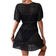 Shein Womens Solid Color Drawstring Waist Hollow Out SeeThrough CoverUp Dress Ideal For Vacation Beach And Swimming PoolSummer Beach