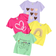 Shein pcs Baby Girls Casual Colorful HeartShaped Love Letter Slogan Print Short Sleeve TShirt Set