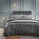 Dunelm Haven Paisley Chenille Charcoal Duvet Cover Grey (200x200cm)