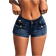 Shein Ladies Solid Color Casual Denim Shorts For Everyday Wear