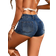 Shein Ladies Solid Color Casual Denim Shorts For Everyday Wear