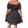 Shein Plus Romantic Vacation Black OffShoulder Dress With Ditsy Floral