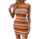 Shein Colorful Striped Knit Bodycon Dress For Women Multicolor L,M,S,XL