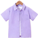 Shein Tween Boy Classic Casual College Style Purple Short Sleeve Shirt With Pockets Formal EventsPartiesPerformances Formal Shirt White TShirt Not Included
