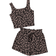 Shein Tween Girl Summer Fashion Leopard Print Full Allover Print Cute Casual Tank Top And Shorts Set