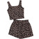 Shein Tween Girl Summer Fashion Leopard Print Full Allover Print Cute Casual Tank Top And Shorts Set