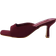 Shein Women's Peep Toe Mules With Teeth Exposed & Single Strap & Suede Surface & High Heels For Summer