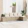 vidaXL 5-teiliges Garten-Sofa-Set mit Kissen in Beige Poly-Rattan Lounge-Set