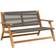 vidaXL Grey 76x122x73 cm Solid Wood Acacia Garden Bench