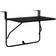 vidaXL Foldable Black Hanging 60x40 cm Steel Balcony Table