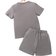 Shein Young Boys Casual Letter Print T-Shirt and Patch Shorts Set