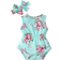 Shein Baby Floral Print Bodysuit With Headband